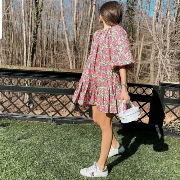 NWT zara puff shoulder print dress - Picture 2 of 11